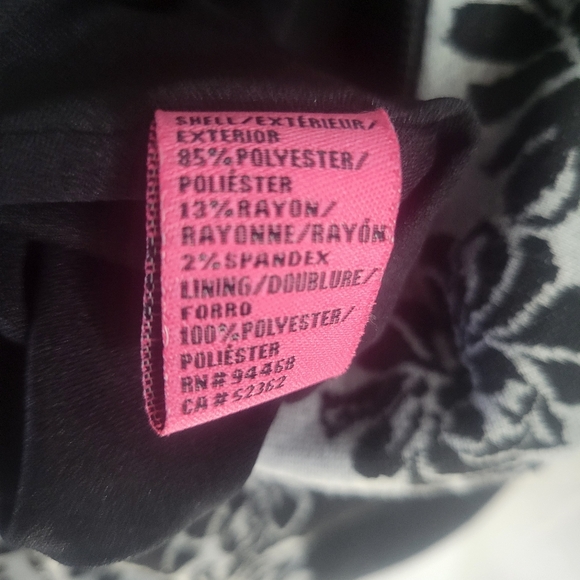 Betsey Johnson black and gray floral pencil dress size 2 whimsigoth office siren - Picture 8 of 9